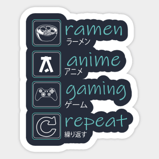 Anime and Gaming Routine Sticker